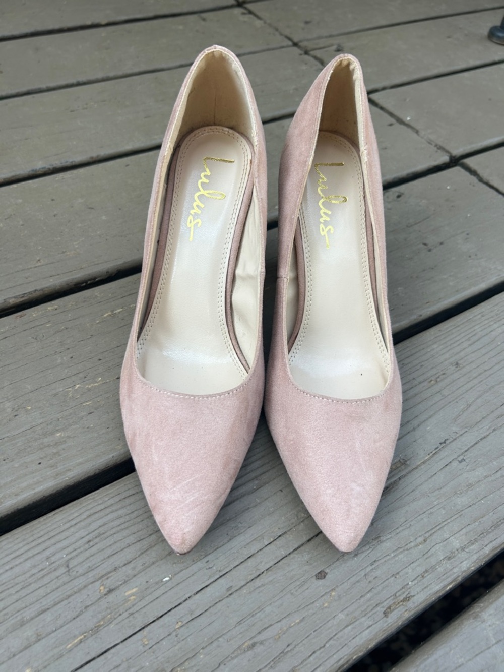 Lulu's Callen Maeve Blush Dusty Rose Vegan Suede Pointed-Toe Pumps | Size US 8.5